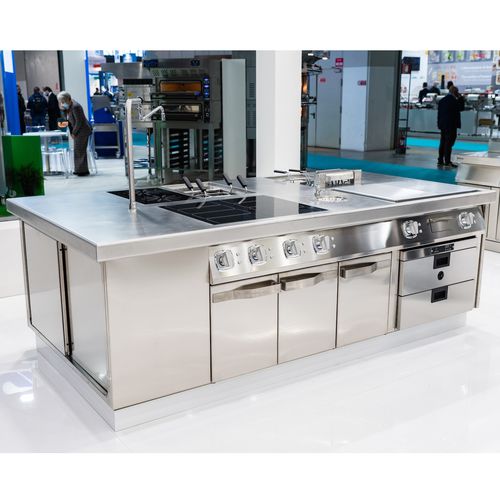 Metall-Profiküche - H+ - gico spa - Modul / Kochinsel / maßgefertigt