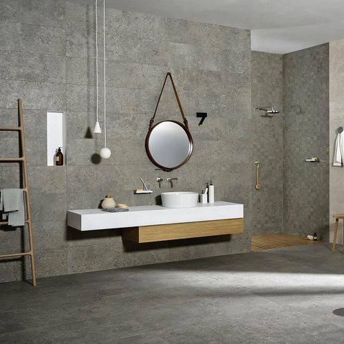 Feinsteinzeugfliesen - MYSTONE GRIS FLEURY - MARAZZI - matt / in Naturoptik / für den Innenraum