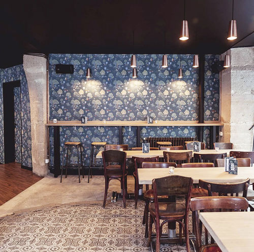 Moderne Tapete - Papier peint personnalisé sur mesure Renard Bar Paris - Ohmywall - Blumenmotiv / Naturmotiv / Tiermuster