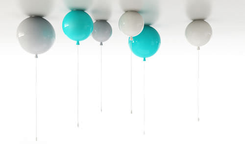 Deckenleuchte / originelles Design - MEMORY - BROKIS - rund / geblasenes Glas / Video Autofluoreszenz
