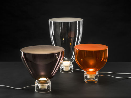 Tischlampe - LIGHTLINE - BROKIS - geblasenes Glas / modern / mit Kabel