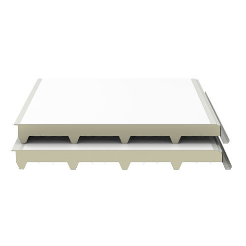 Sandwich-Dämmplatte für Flachdach - ISODECK PVSTEEL - Isopan - einseitig metallbeschichtet / Deckblech aus verzinktem Stahl / Polyurethankern