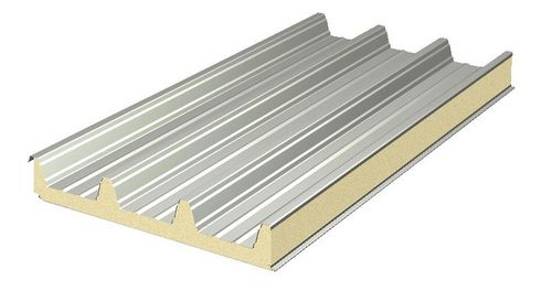 Sandwichpaneel für Dach - MEGA 106 - Italpannelli - einseitig metallbeschichtet / PUR-Kern