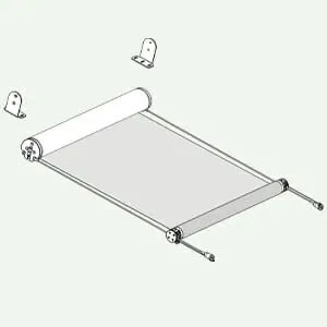 Jalousie für Terrasse - BOSTON TKO 135 - Resstende - Segeltuch / Aluminium / Edelstahl