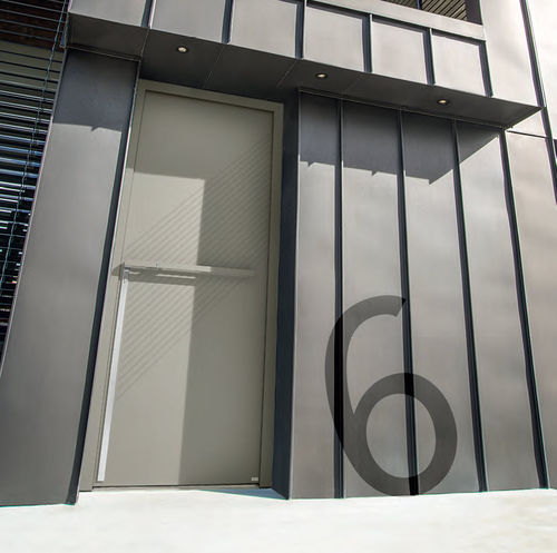 Eingangstür - EQUALIZ 1.1 - ZILTEN - Aluminium / einflügelig / modern