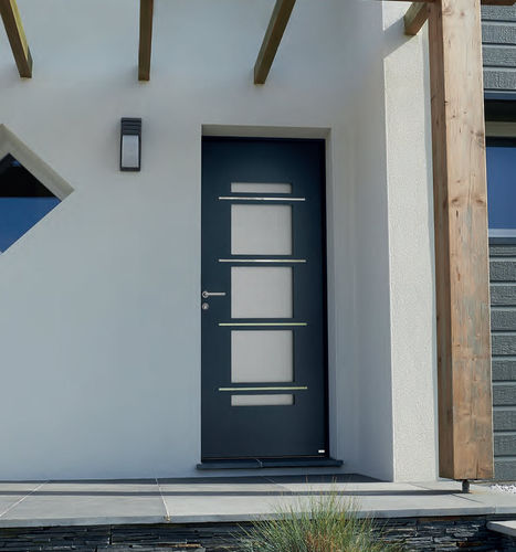 Eingangstür - VOLT - ZILTEN - Aluminium / einflügelig / modern