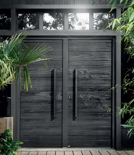 Eingangstür - NATIV 21 FUSION SHOU SUGI BAN - ZILTEN - Holz / einflügelig / modern
