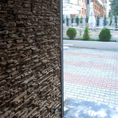 Betonverblender - CLASSIC : CORDILLERA CHAMPAGNE - Mathios SA - Außen / Innenbereich / texturiert