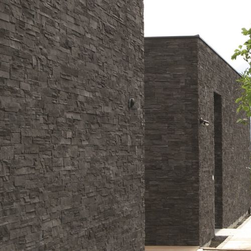Betonverblender - CLASSIC : HIGHLAND BLACK - Mathios SA - Außen / Innenbereich / Steinoptik
