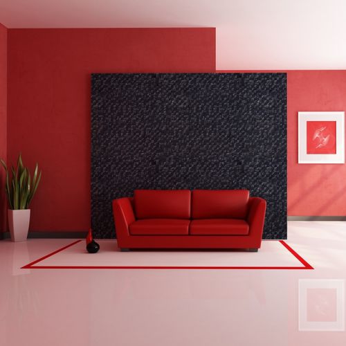 Beton-Verblendplatte - GEOMETRIC : DELOS BLACK - Mathios SA - Innenbereich / Außen / 3D