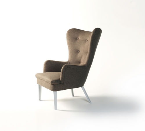 Klassischer Sessel - THE DA1 - Race Furniture - Stoff / Ohren / braun