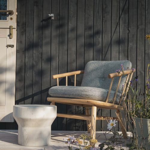 Moderner Sessel - Hardy - ANOTHER COUNTRY - Stoff / Eiche / mit abnehmbarem Kissen