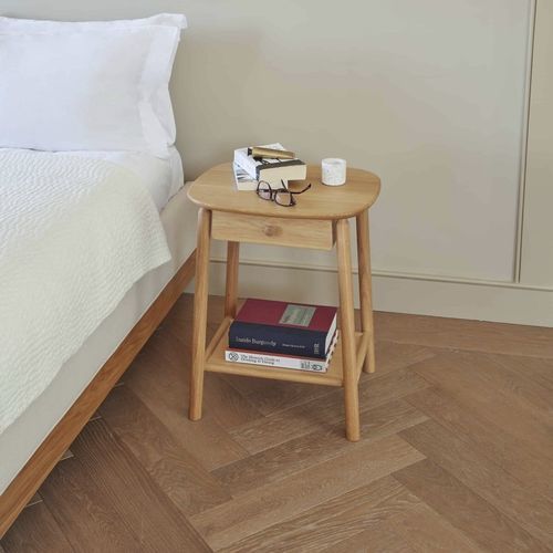 Moderner Nachttisch - Hardy - ANOTHER COUNTRY - Eiche / Esche / Gestell aus Eiche