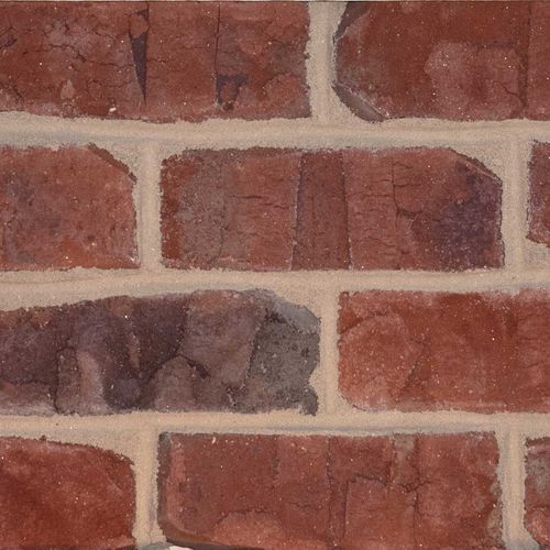 Ziegel für Fassaden - KENNON HOUSE - PINE HALL BRICK - Massiv / rot / blau