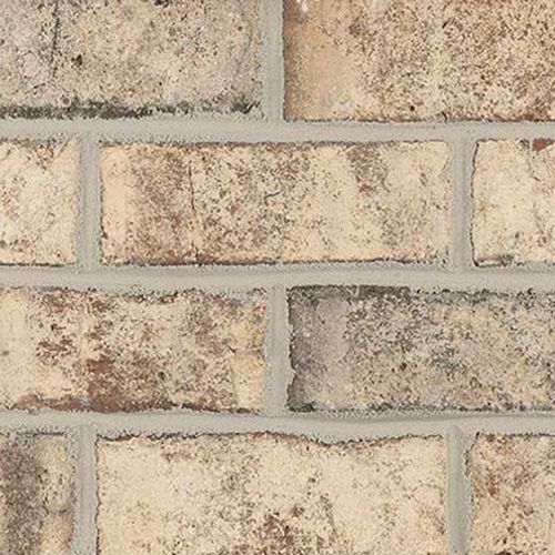Ziegel für Fassaden - FRENCH MANOR - PINE HALL BRICK - Massiv / braun / weiß