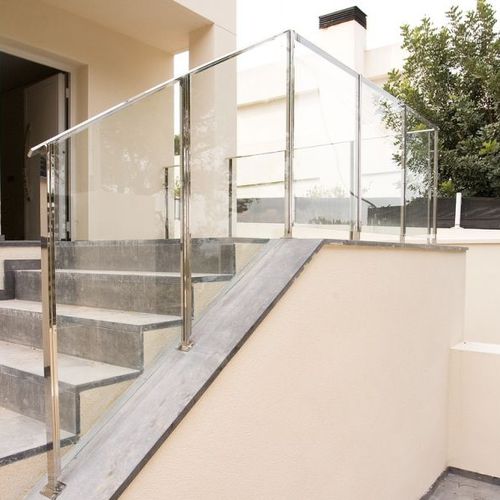 Edelstahlgeländer - MD. VETRO - PIRBA - Glasplatten / für Außenbereich / für Balkon