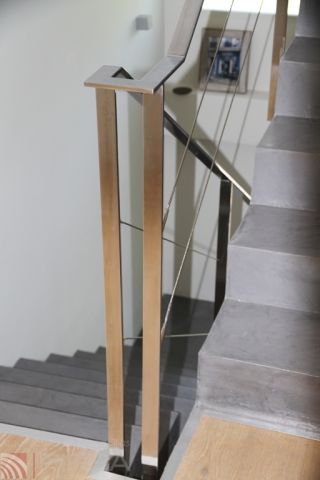Edelstahlgeländer - MD. MARINE 6 - PIRBA - Kabel / für den Innenraum / für Treppen