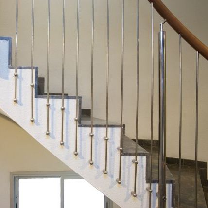 Edelstahlgeländer - D - PIRBA - für den Innenraum / für Treppen