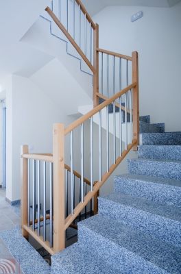 Holzgeländer - PIRBA - Aluminium / mit Stangen / für Treppen
