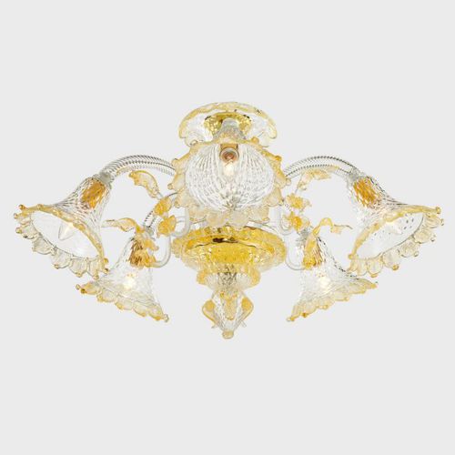 Klassische Deckenleuchte - GOLD APOLLO - Sogni di Cristallo - Muranoglas / LED / handgefertigt