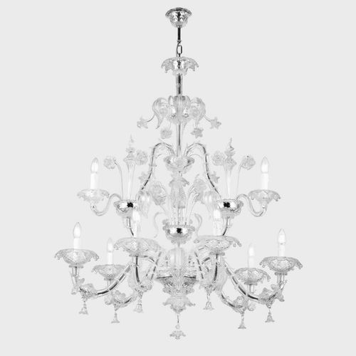 Klassischer Kronleuchter - CA' REZZONICO  - Sogni di Cristallo - Muranoglas / 6 Glühbirnen / 8 Glühbirnen