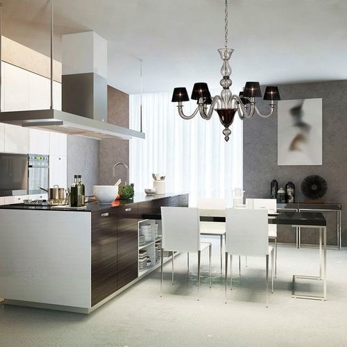 Moderner Kronleuchter - SYBARIS  - Sogni di Cristallo - Muranoglas / 6 Glühbirnen / 8 Glühbirnen