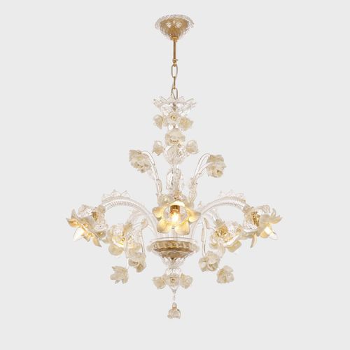 Klassischer Kronleuchter - ROSETO - Sogni di Cristallo - Muranoglas / 6 Glühbirnen / 8 Glühbirnen