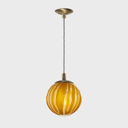 Hängelampe - BALL #005  - Sogni di Cristallo - Muranoglas / modern / mit Kabel
