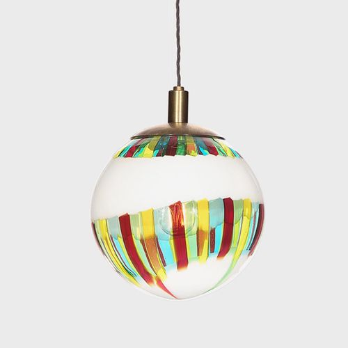 Hängelampe - BALL #007  - Sogni di Cristallo - Muranoglas / modern / mit Kabel