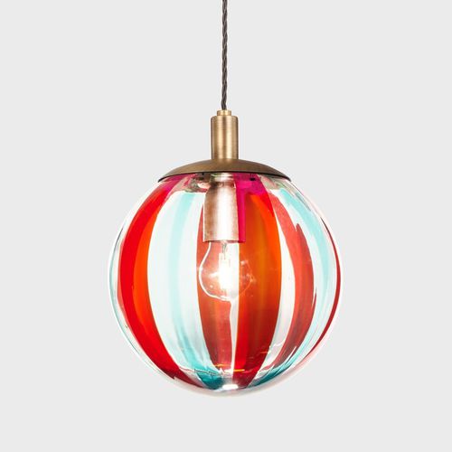Hängelampe - BALL #018 - Sogni di Cristallo - geblasenes Glas / Muranoglas / modern