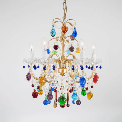 Klassischer Kronleuchter - PRIMIZIA - Sogni di Cristallo - geblasenes Glas / Muranoglas / Schmiedeeisen