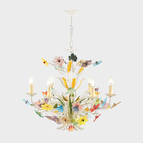 Klassischer Kronleuchter - DESIDERIA - Sogni di Cristallo - Muranoglas / geblasenes Glas / Schmiedeeisen