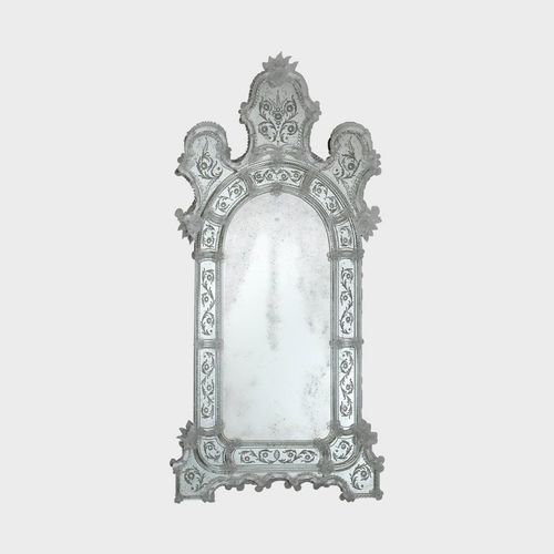 Wandmontierter Spiegel - CUPIDUS - Sogni di Cristallo - venezianischer Stil / rechteckig / aus venezianischem Glas