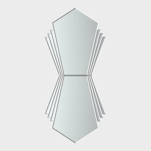 Wandmontierter Spiegel - DUETTO  - Sogni di Cristallo - venezianischer Stil / gewinkelt / Muranoglas