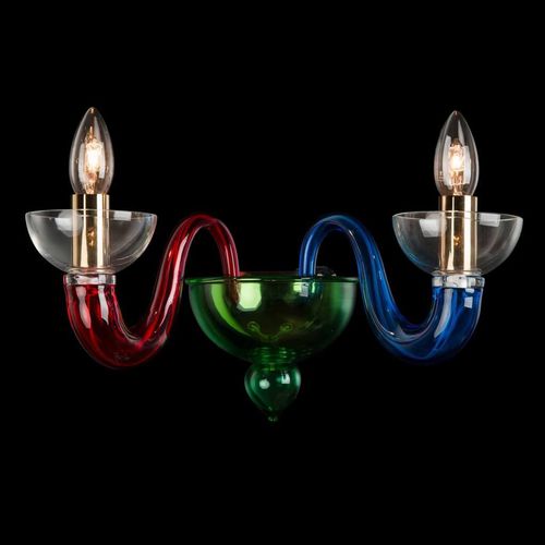 Wandleuchte / venezianischer Stil - KALEIDOS - Sogni di Cristallo - für den Innenraum / geblasenes Glas / Kandelaber