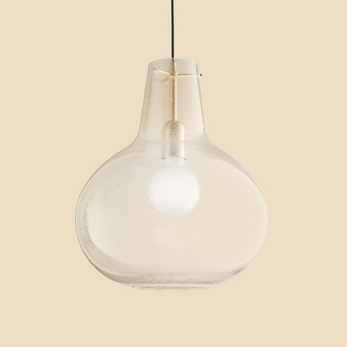 Hängelampe - ONION #1  - Sogni di Cristallo - geblasenes Glas / modern / mit Kabel