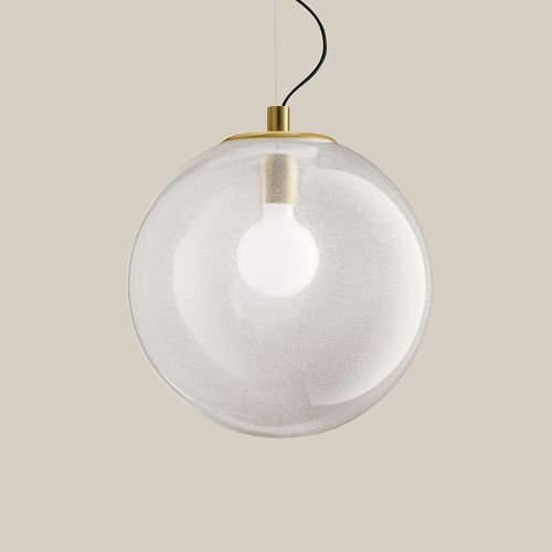 Hängelampe - SPHERA #2 - Sogni di Cristallo - geblasenes Glas / modern / mit Kabel