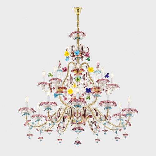 Klassischer Kronleuchter - CA' REZZONICO VICTORIA  - Sogni di Cristallo - Muranoglas / 6 Glühbirnen / 8 Glühbirnen