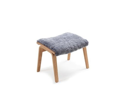 Moderner Fußschemel - LIFE - Conform - Metall / Stoff / Leder