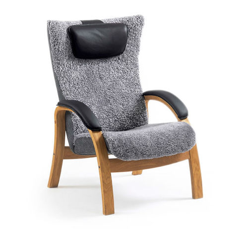 Moderner Sessel - EASY - Conform - Leder / Stoff / Buche