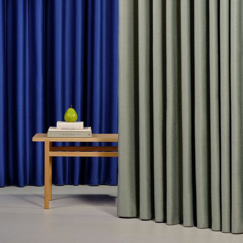 Vorhangstoff - SOLIDE 05 - DePloeg - einfarbig / Polyester / feuerfest