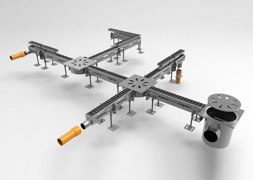 Gitter-Abflussrinne - M60 - fratelli malin srl - Edelstahl / für öffentliche Bereiche / für leichten Verkehr