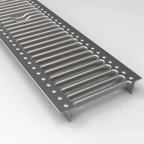 Abflussrinnen-Gitter / Edelstahl - FOOTWEAR-PROOF STAMPED - fratelli malin srl - für öffentliche Bereiche / für Industrieanwendung