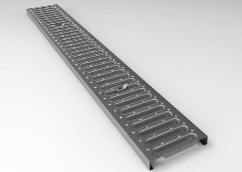Abflussrinnen-Gitter / Edelstahl - PEDESTRIAN STAMPED - fratelli malin srl - für öffentliche Bereiche / für Industrieanwendung