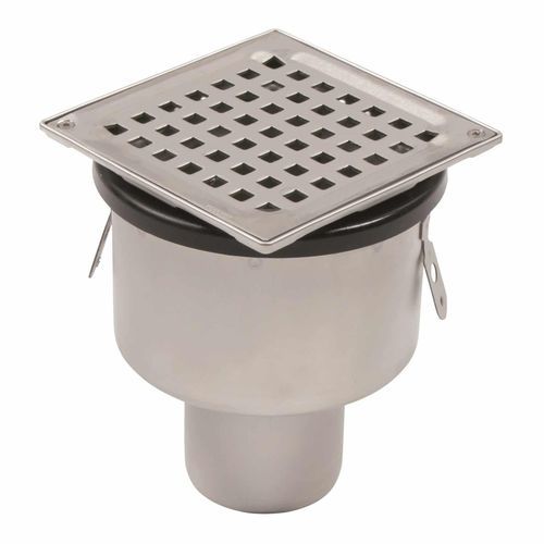 Edelstahl-Bodenablauf - 150.300.050 - fratelli malin srl - für öffentliche Bereiche / Gitter / vertikal
