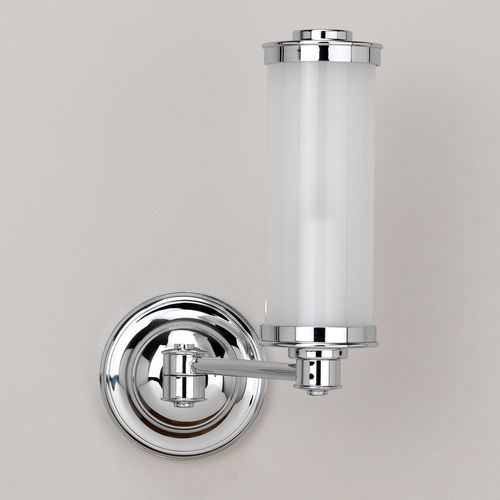 Wandleuchte / Art Deco - TOTNES - VAUGHAN - Messing / Borosilikatglas / zylinderförmig