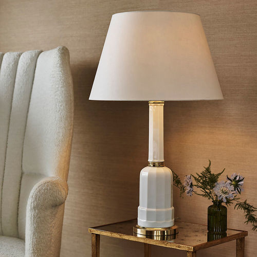 Tischlampe - COLMAR - VAUGHAN - Messing / Glas / modern