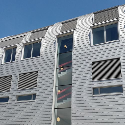 Fassadenverkleidung aus Lamellen - PANEVOL - PANOL - anodisiertes Aluminium / lackiert / Dekor