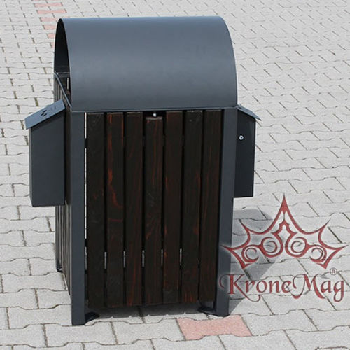 Metall-Abfallbehälter - URBAN 9.2S - KRONEMAG MILLENIUM srl - Holz / für Außenbereich / für öffentliche Bereiche