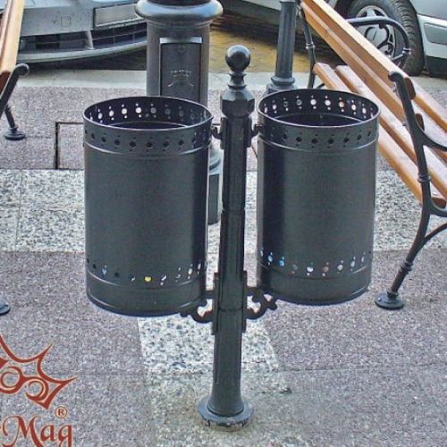 Park-Abfallbehälter - K11 - KRONEMAG MILLENIUM srl - bodenstehend / galvanisiertem Stahl / Gusseisen